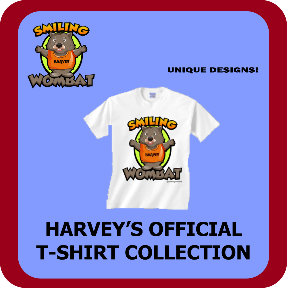 Harvey's T-Shirts - Harvey's Official T-Shirt Collection - Smiling Wombat