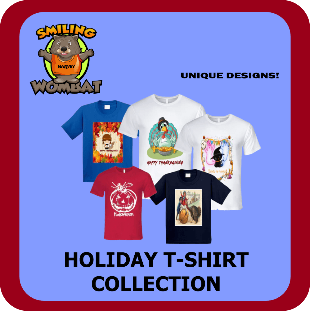 Holiday T-Shirts - Smiling Wombat Collection - Smiling Wombat