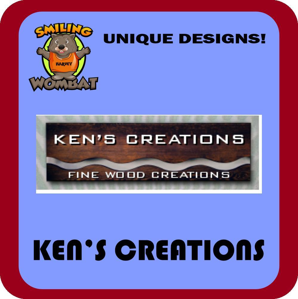 Ken's Creations "Hand Made Wooden Decor" - Smiling Wombat