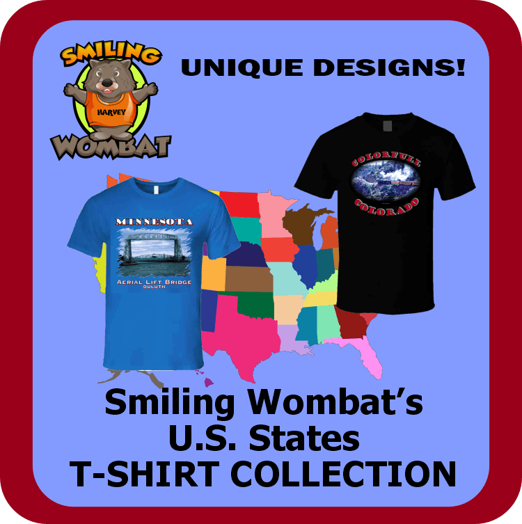 Smiling Wombat U.S. States Shirt Collection - Smiling Wombat