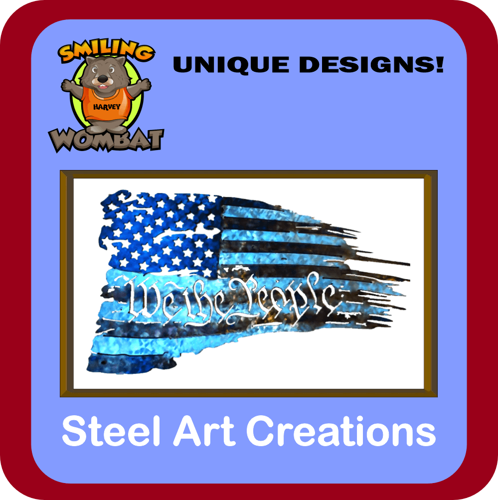 Steel Art Creatons by Michael Bush - Smiling Wombat