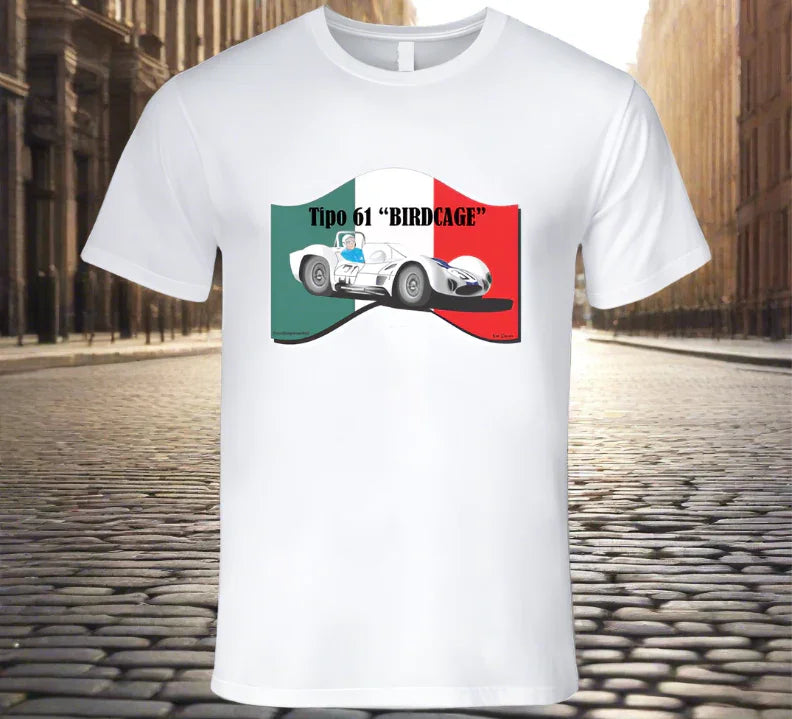 "Birdcage" Classic Sports Racer Classic White Shirt Collection - Shopify