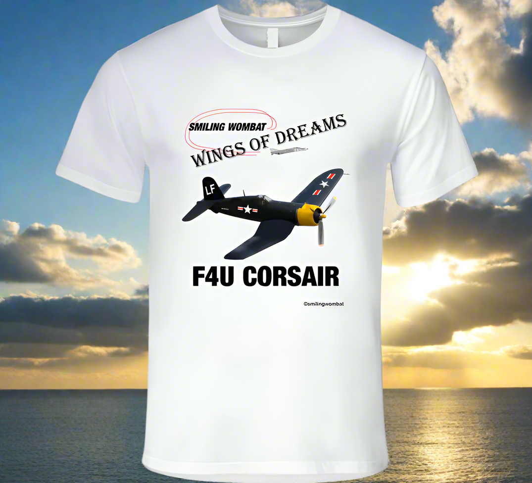 New Corsair White T Shirt T-Shirt Smiling Wombat