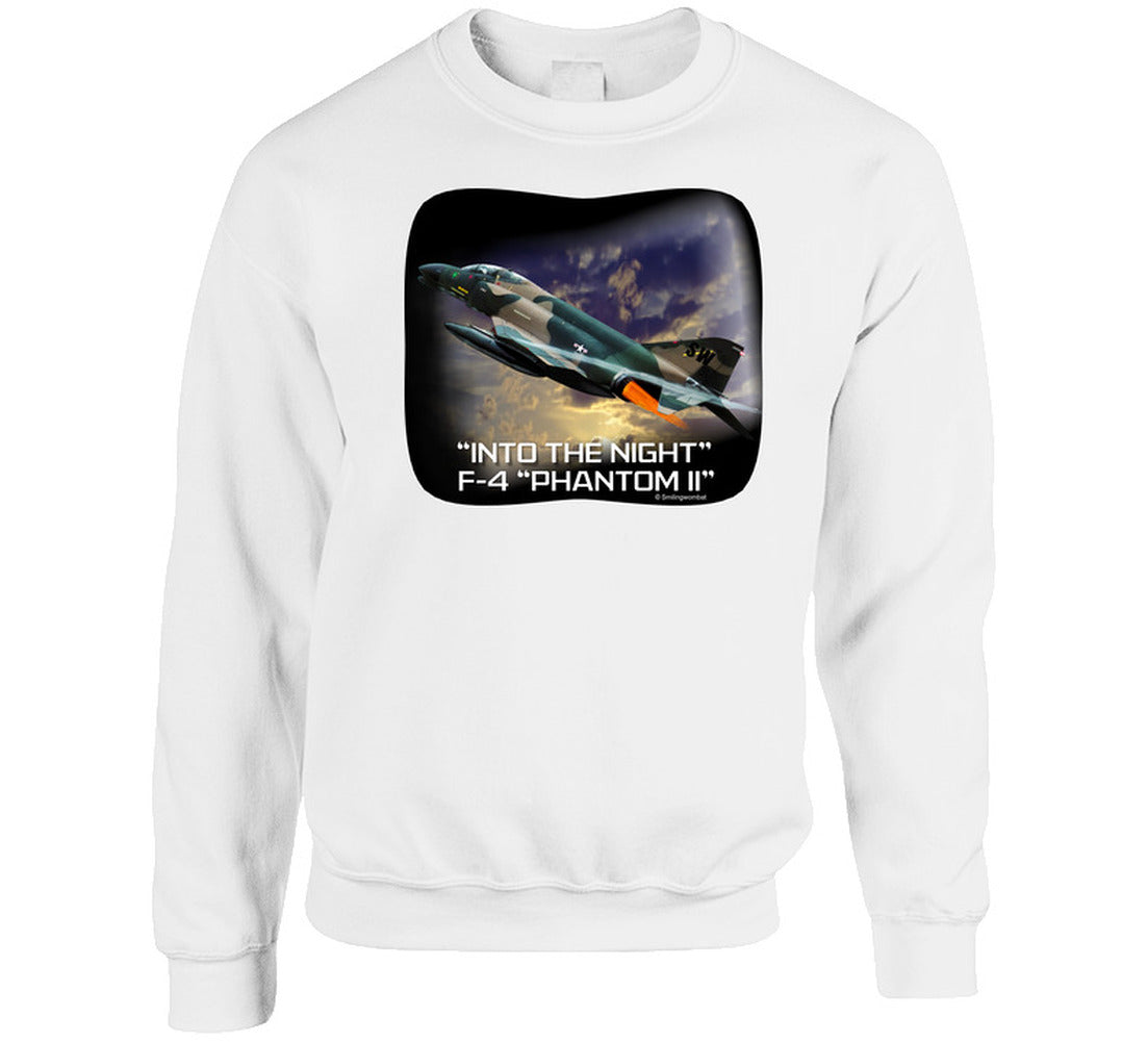 “Bold night sky fighter jet graphic sweatshirt”