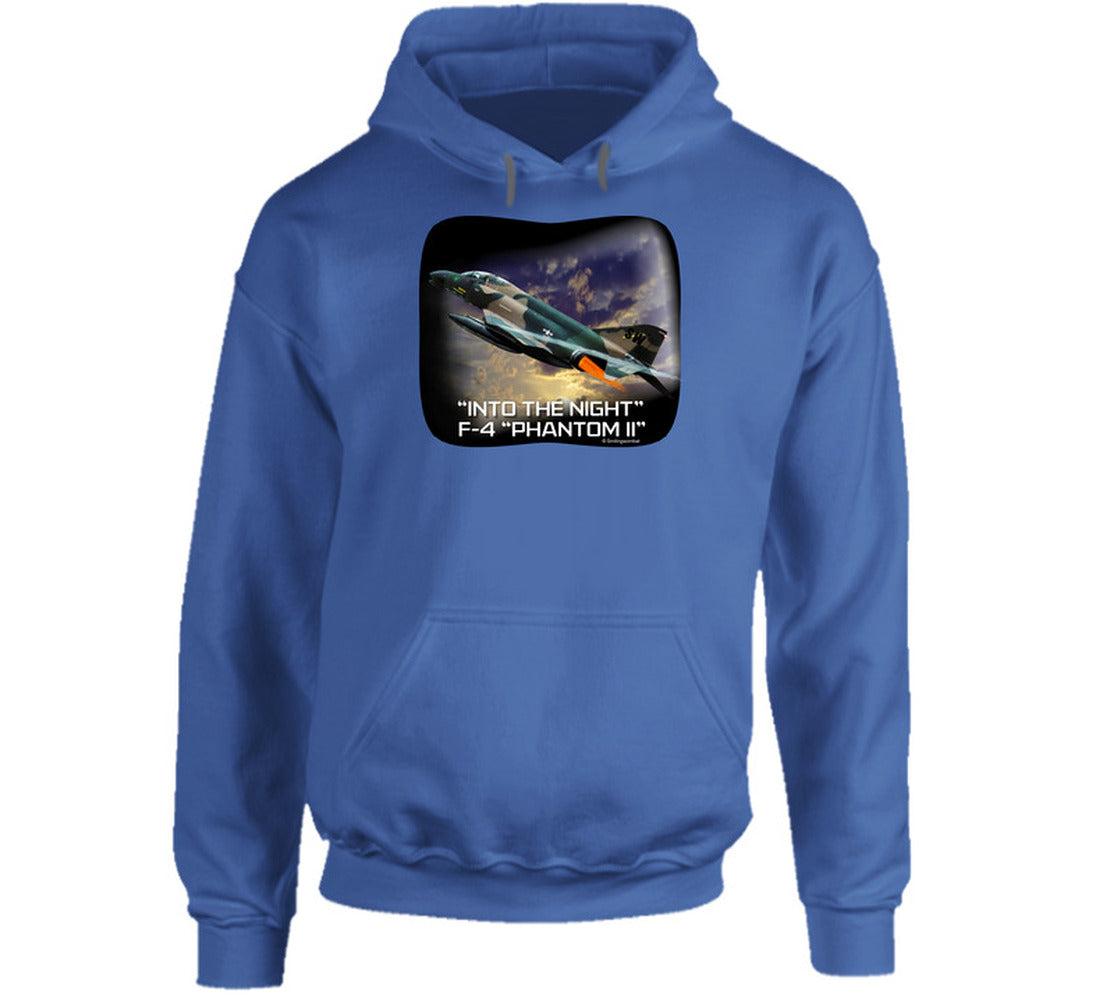 “Supersonic jet hoodie with dramatic night scene”