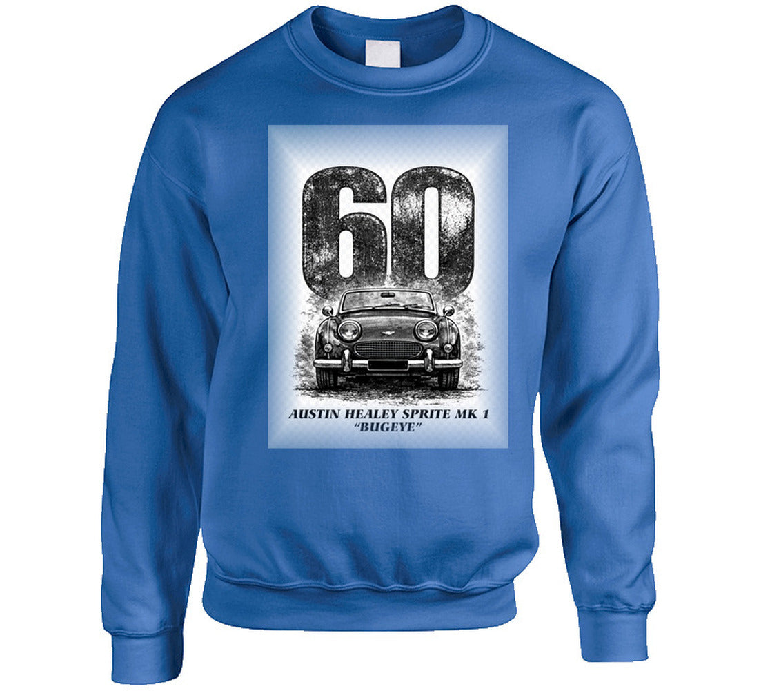“Retro 1960 Austin Healey Sprite Bugeye sweatshirt – Smiling Wombat apparel”