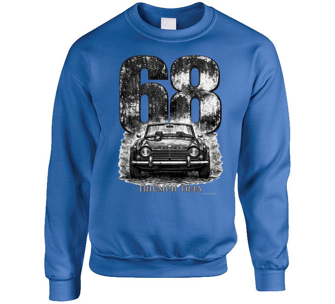 1968 Triumph TR4A retro British roadster sweatshirt design