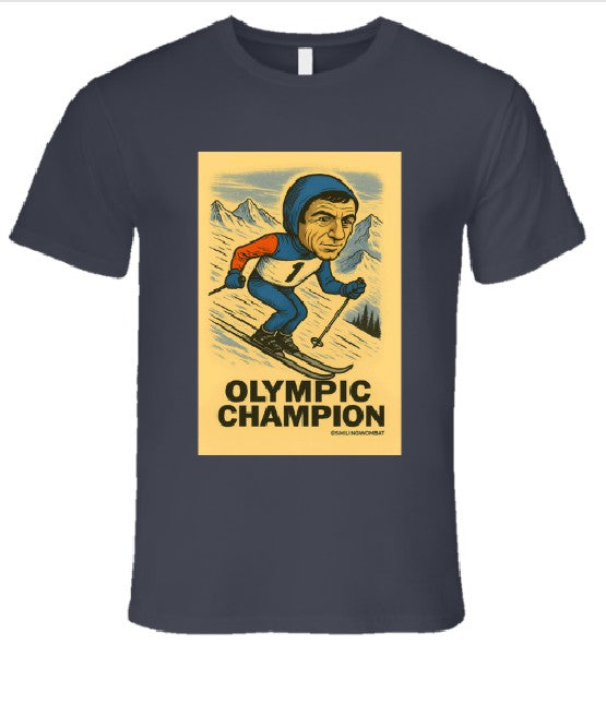 Olympic Ski Champion T Shirt T-Shirt Smiling Wombat