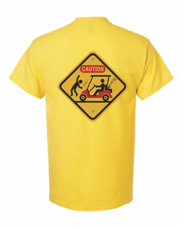 “Golf cart collision caution sign T-shirt”
Wombat