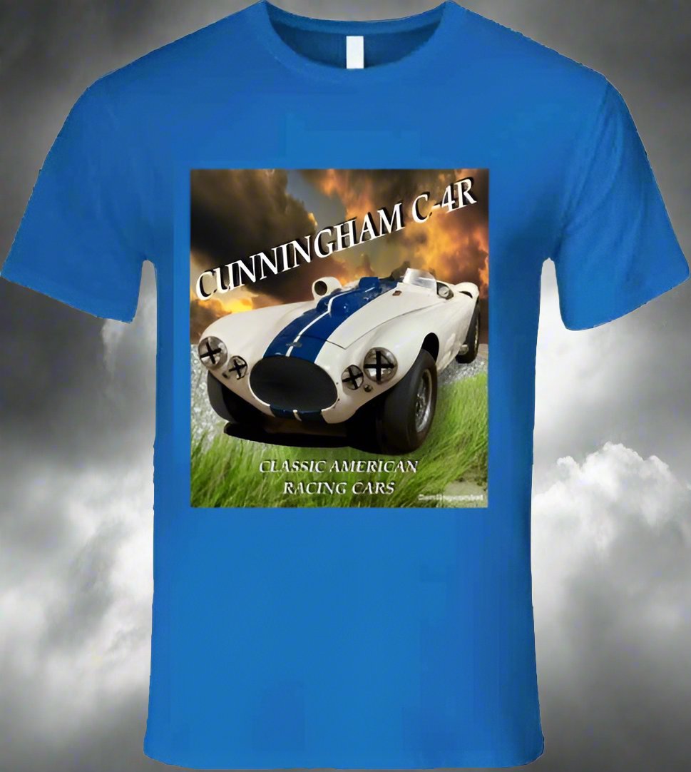 Cunningham C-4R - Famous Classic American Sports Racer - Shirt Collection - Smiling Wombat
