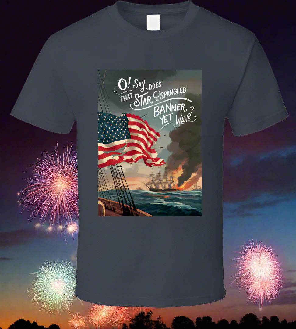 Revolutionary War U.S. Flag Shirt Collection T-Shirt Smiling Wombat