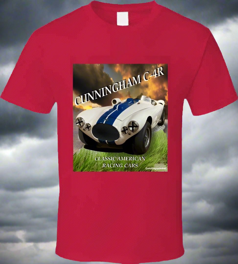 Cunningham C-4R - Famous Classic American Sports Racer - Shirt Collection - Smiling Wombat