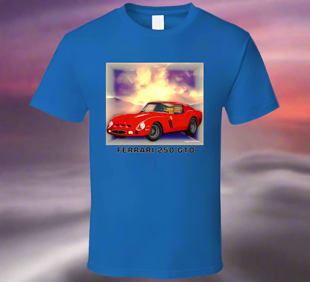 Ferrari GTO Sports Car Shirt Collection - Smiling Wombat