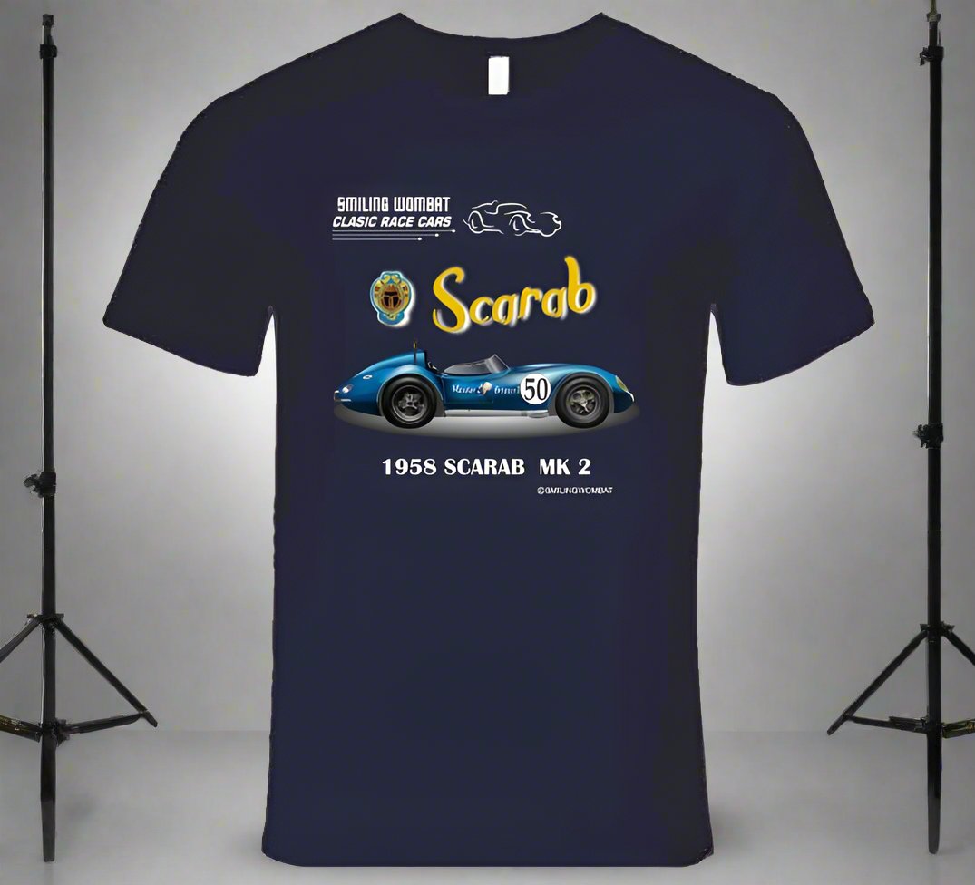 The Reventlow Scarab -Classic American Sports Racer - T-Shirts and Sweats - Smiling Wombat