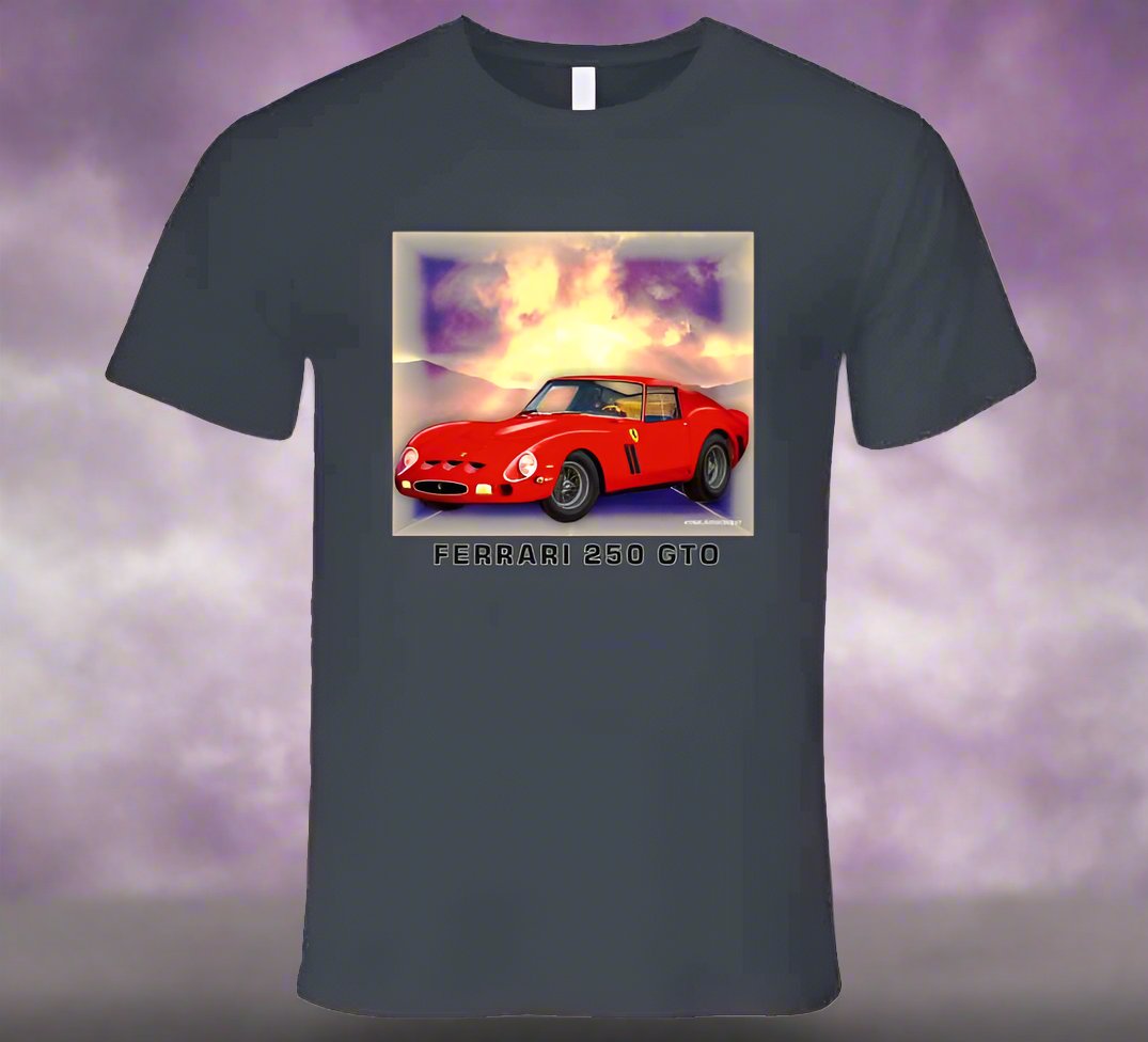 Ferrari GTO Sports Car Shirt Collection - Smiling Wombat