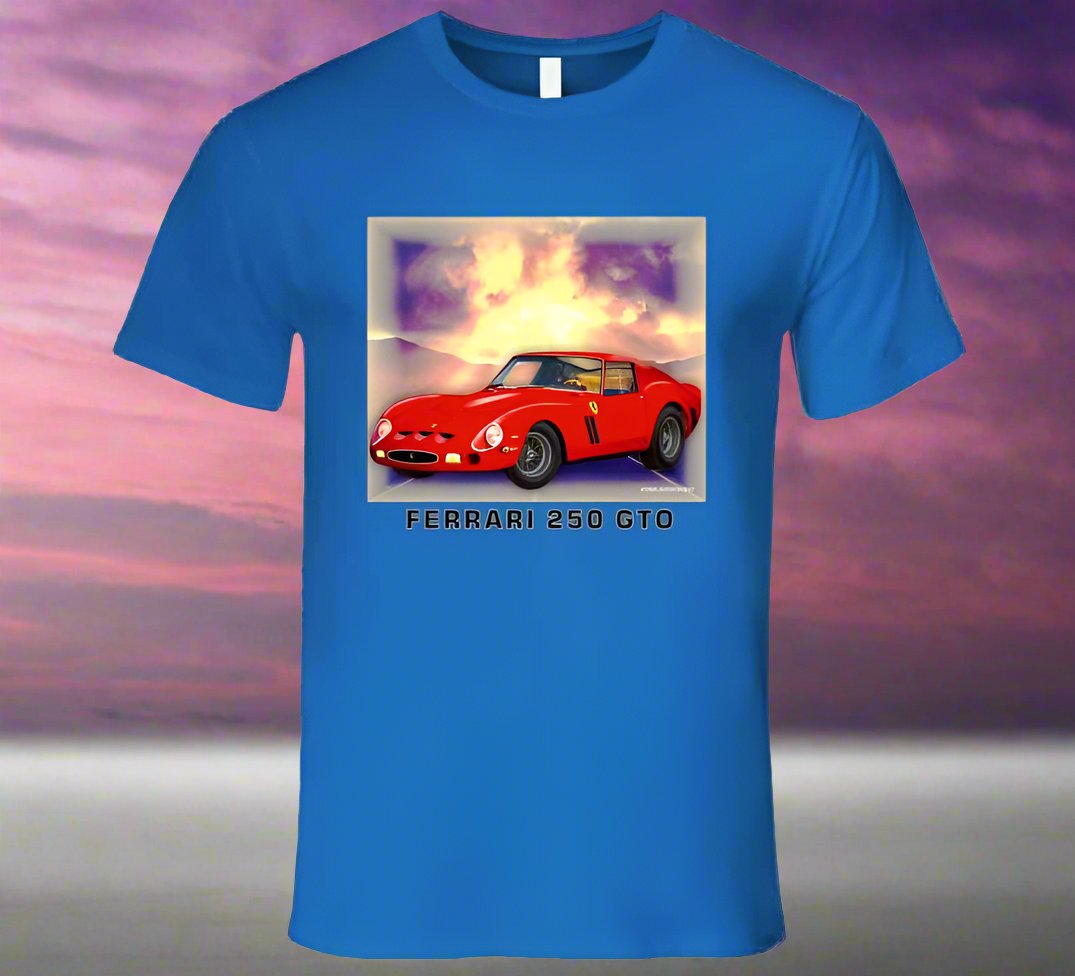 Ferrari GTO Sports Car Shirt Collection - Smiling Wombat