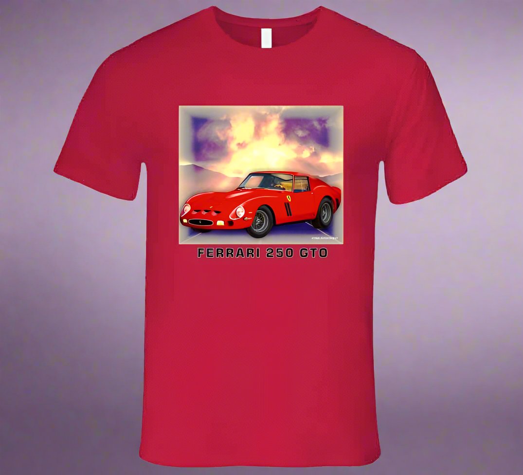Ferrari GTO Sports Car Shirt Collection - Smiling Wombat