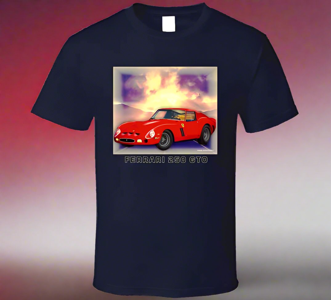 Ferrari GTO Sports Car Shirt Collection - Smiling Wombat