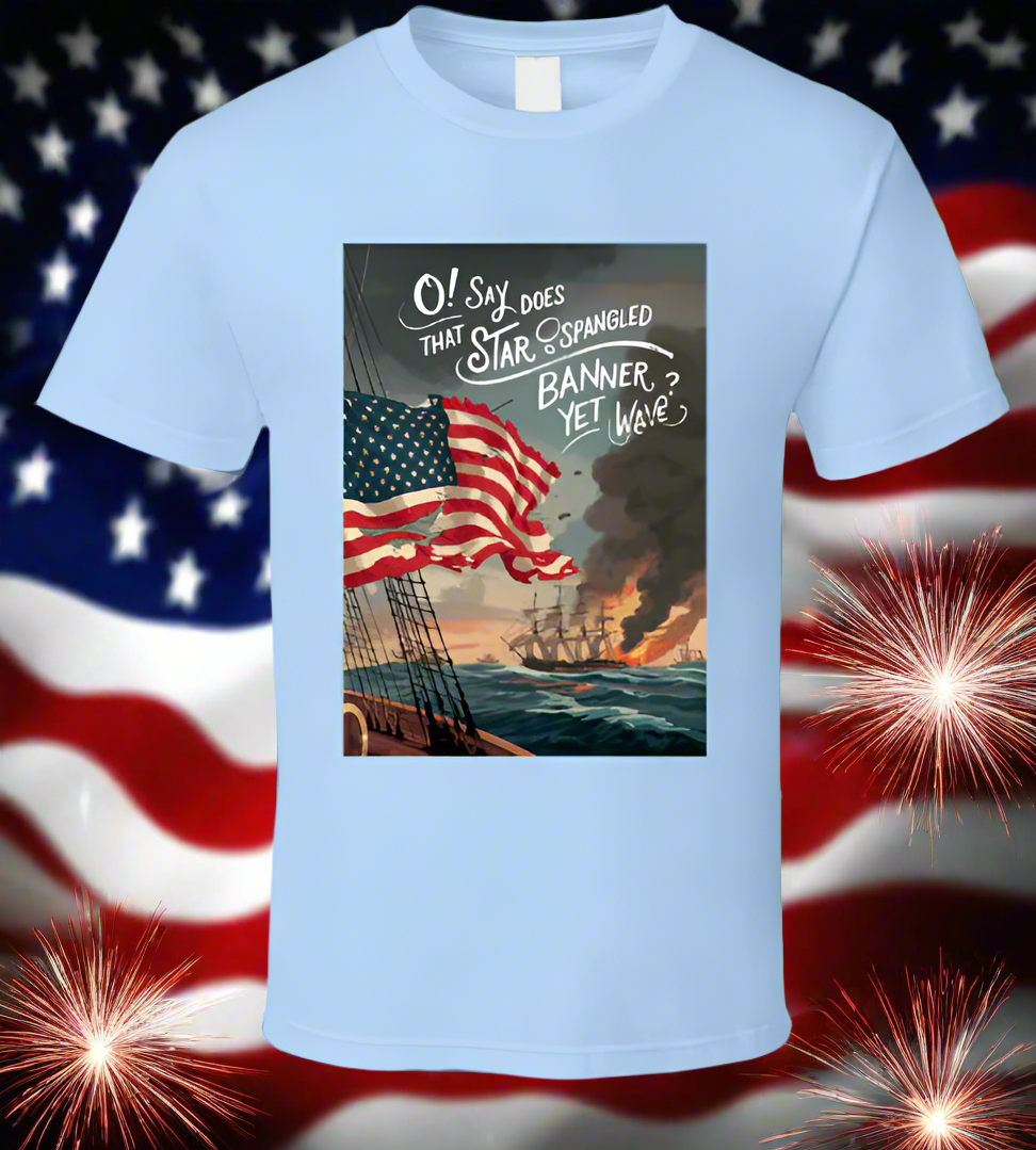Revolutionary War U.S. Flag Shirt Collection T-Shirt Smiling Wombat