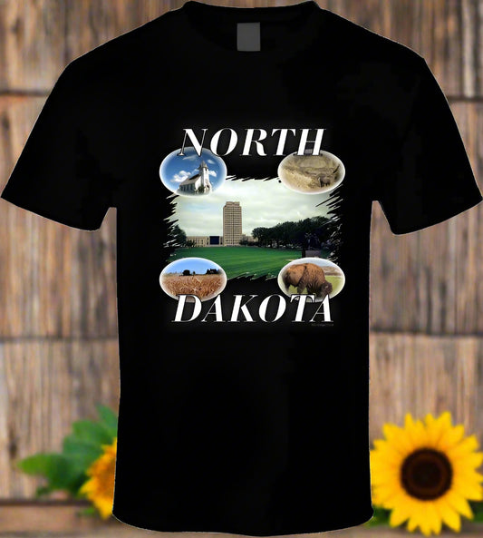 North Dakota T- Shirt - Part of the State Collection by Smiling Wombat - Shopify