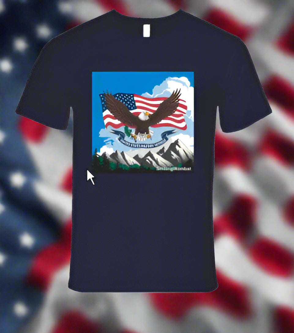 American Eagle Shirt T-Shirt Smiling Wombat