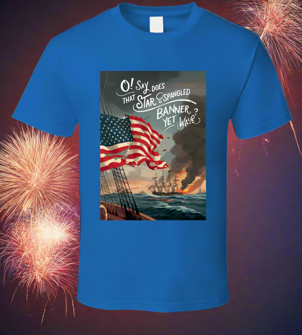 Revolutionary War U.S. Flag Shirt Collection T-Shirt Smiling Wombat