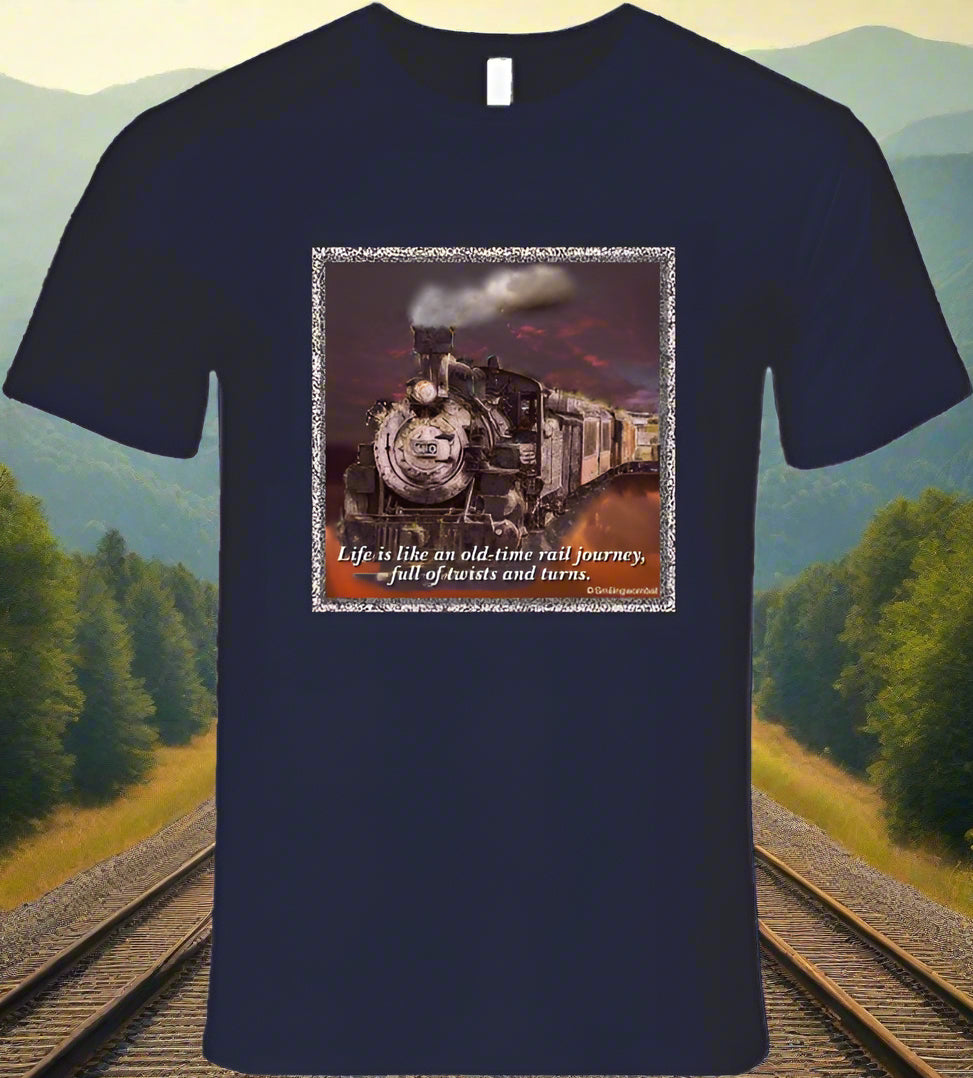 Life is like an old-time rail journey - Shirt Collection - Smiling Wombat