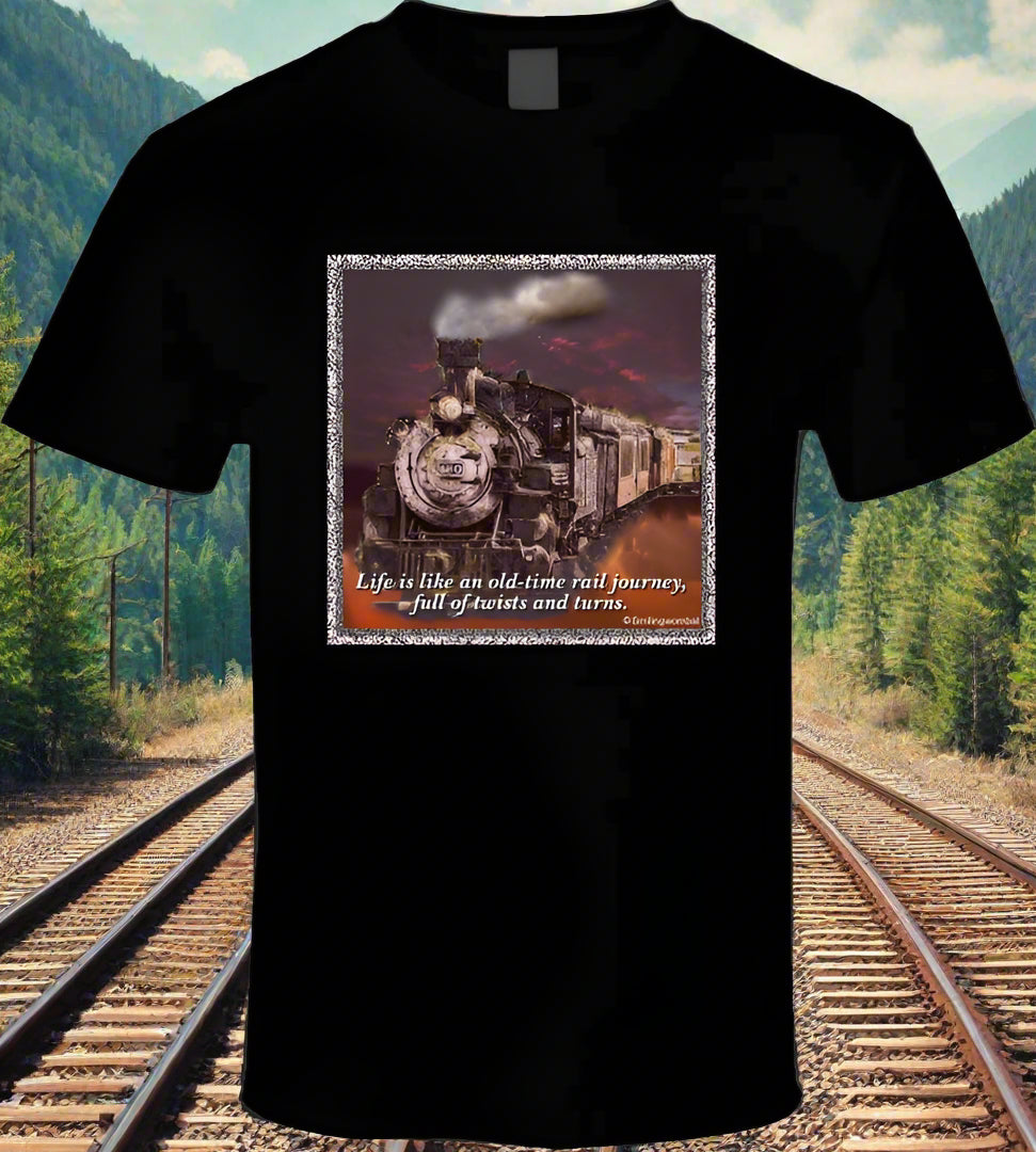 Life is like an old-time rail journey - Shirt Collection - Smiling Wombat