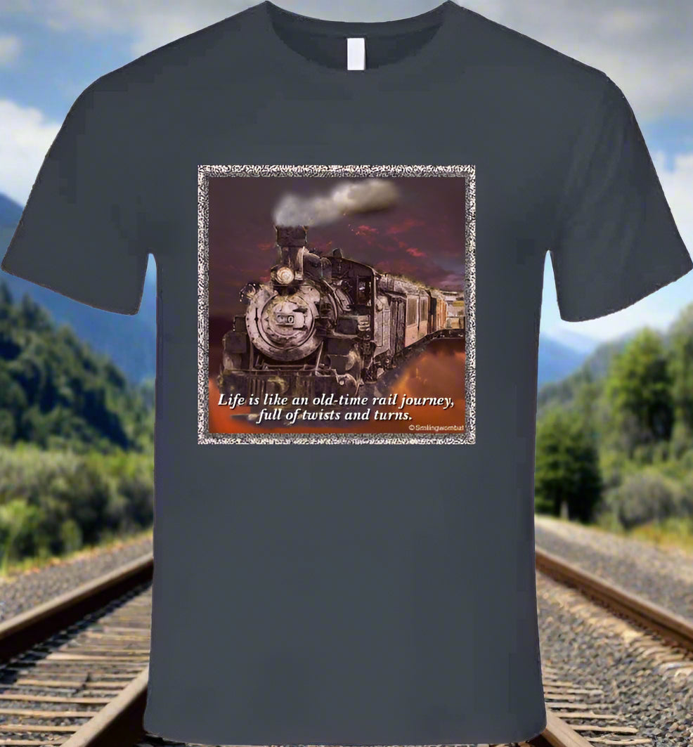 Life is like an old-time rail journey - Shirt Collection - Smiling Wombat