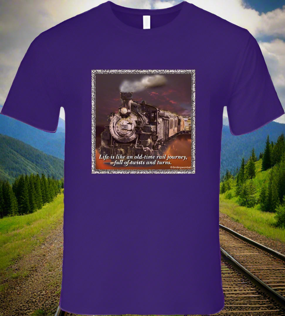 Life is like an old-time rail journey - Shirt Collection - Smiling Wombat