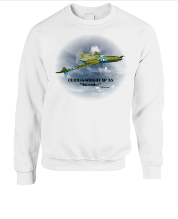 Curtiss-Wright XP 55 "Ascender" Aircraft Shirt Collection T-Shirt Smiling Wombat