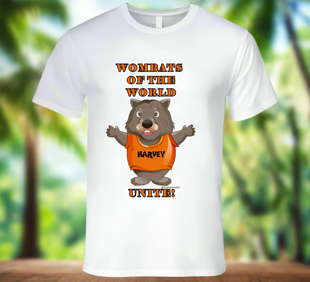 In Troubled Times - Wombats of the World Unite - T-shirt - Smiling Wombat