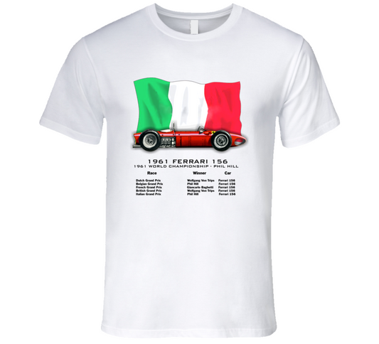 Ferrari 156 F1 Sharknose Grand Prix Winner T-Shirt - Smiling Wombat