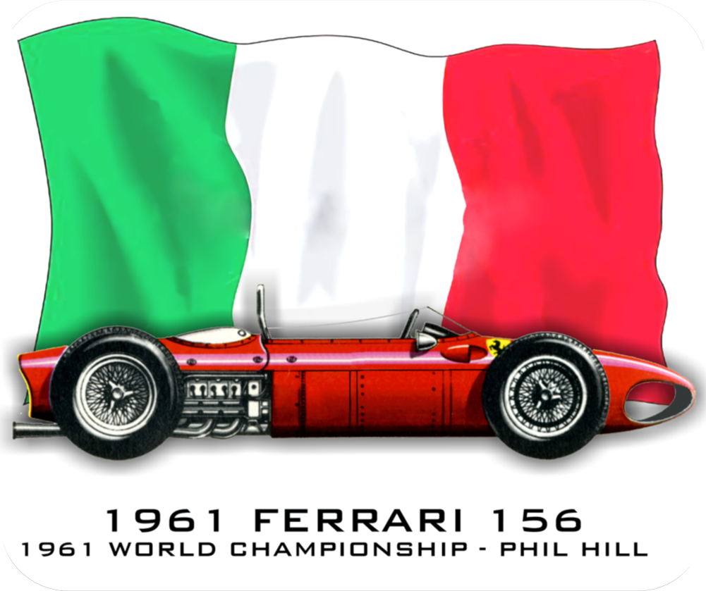 Ferrari Mouse Mat - Famous 156 "Shark Nose" Mouse Pad - Smiling Wombat