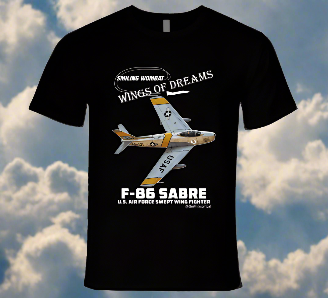 F86 Sabre Jet - Black/Navy T-Shirt - Shopify