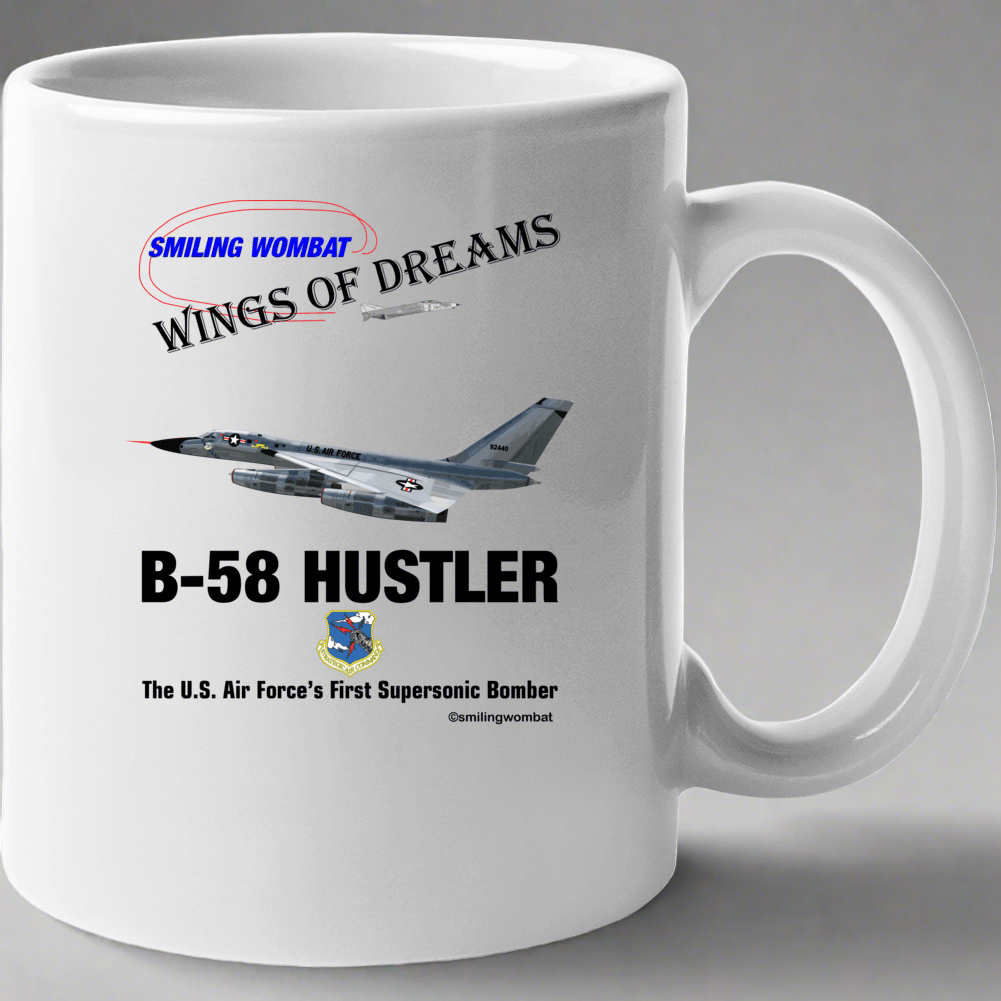 Convair B58- Ceramic Coffee Mug - Smiling Wombat