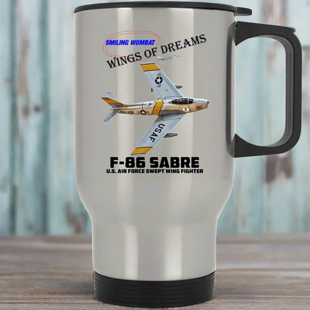F86 Sabre Jet-Stainless Steel Travel Mug - Shopify