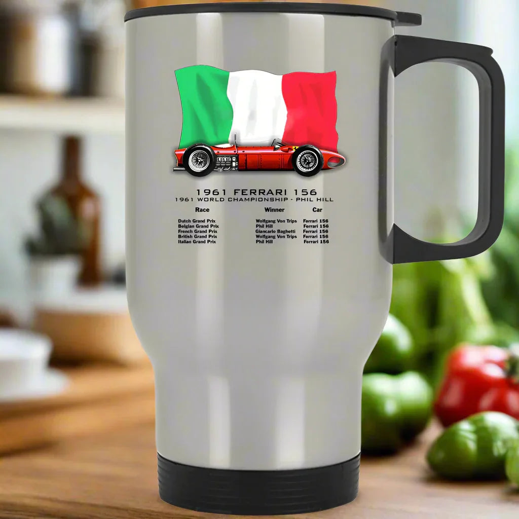 Shark Nose Ferrari 1961 Formula 1 Winning Race Car Stainless Steel Mug - Shopify