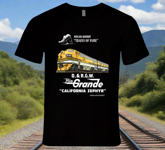 D&RGW California Zephyr Dark Colored T-Shirt - Shopify