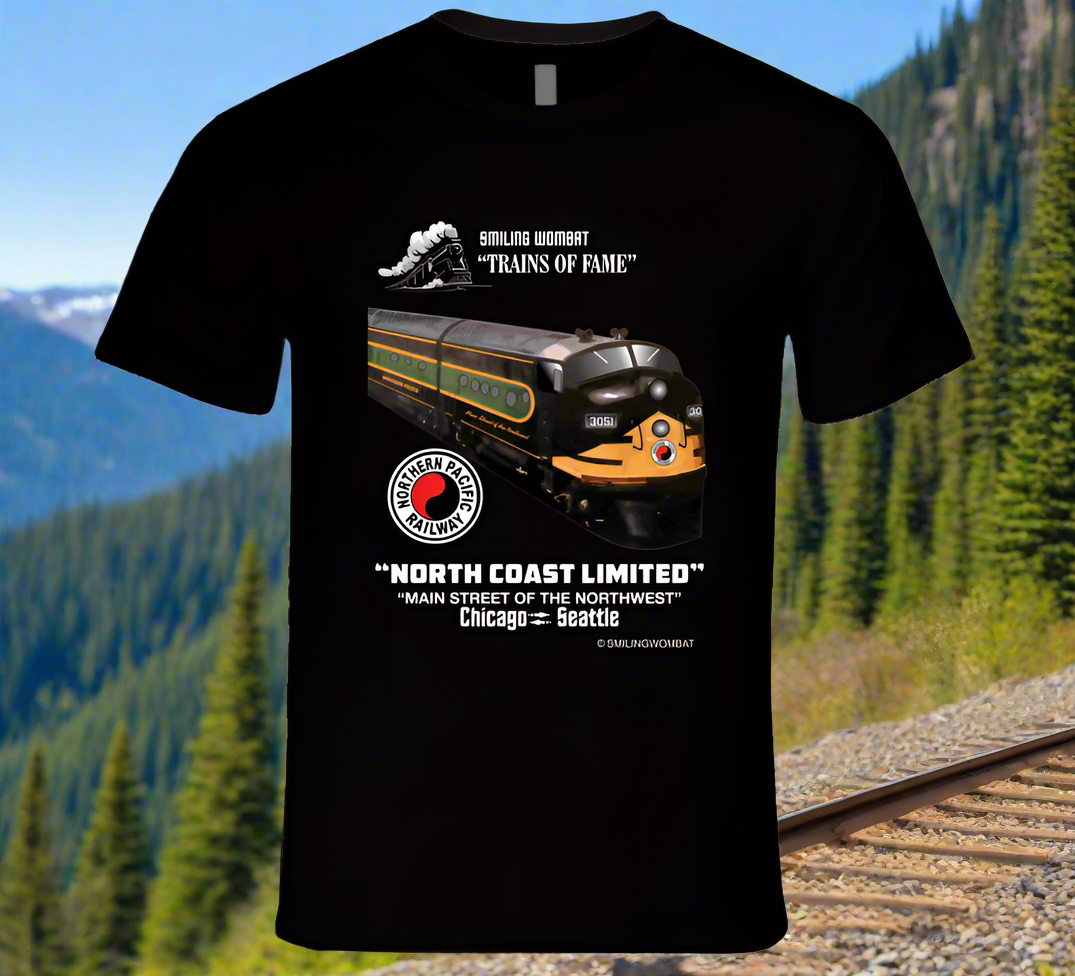 Northern Pacific Railroad History - "Main Street of the Northwest" Black/Navy T-Shirt - Shopify