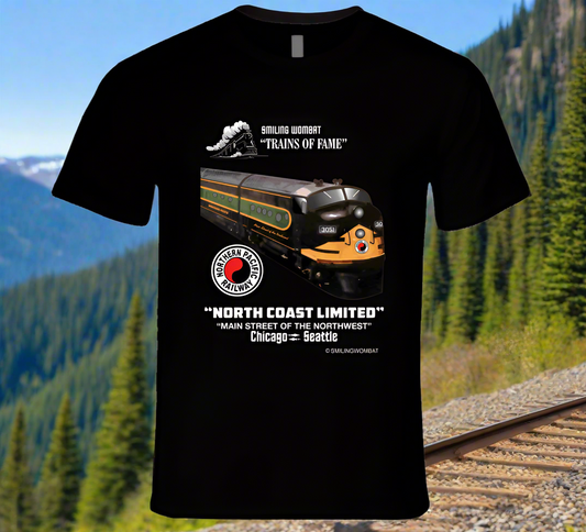 Northern Pacific Railroad History - "Main Street of the Northwest" Black/Navy T-Shirt - Shopify