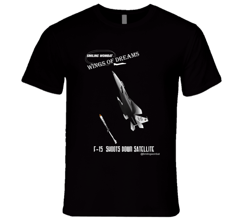 F15 Eagle- "Satellite Killer" Black/Navy T-Shirt - Shopify