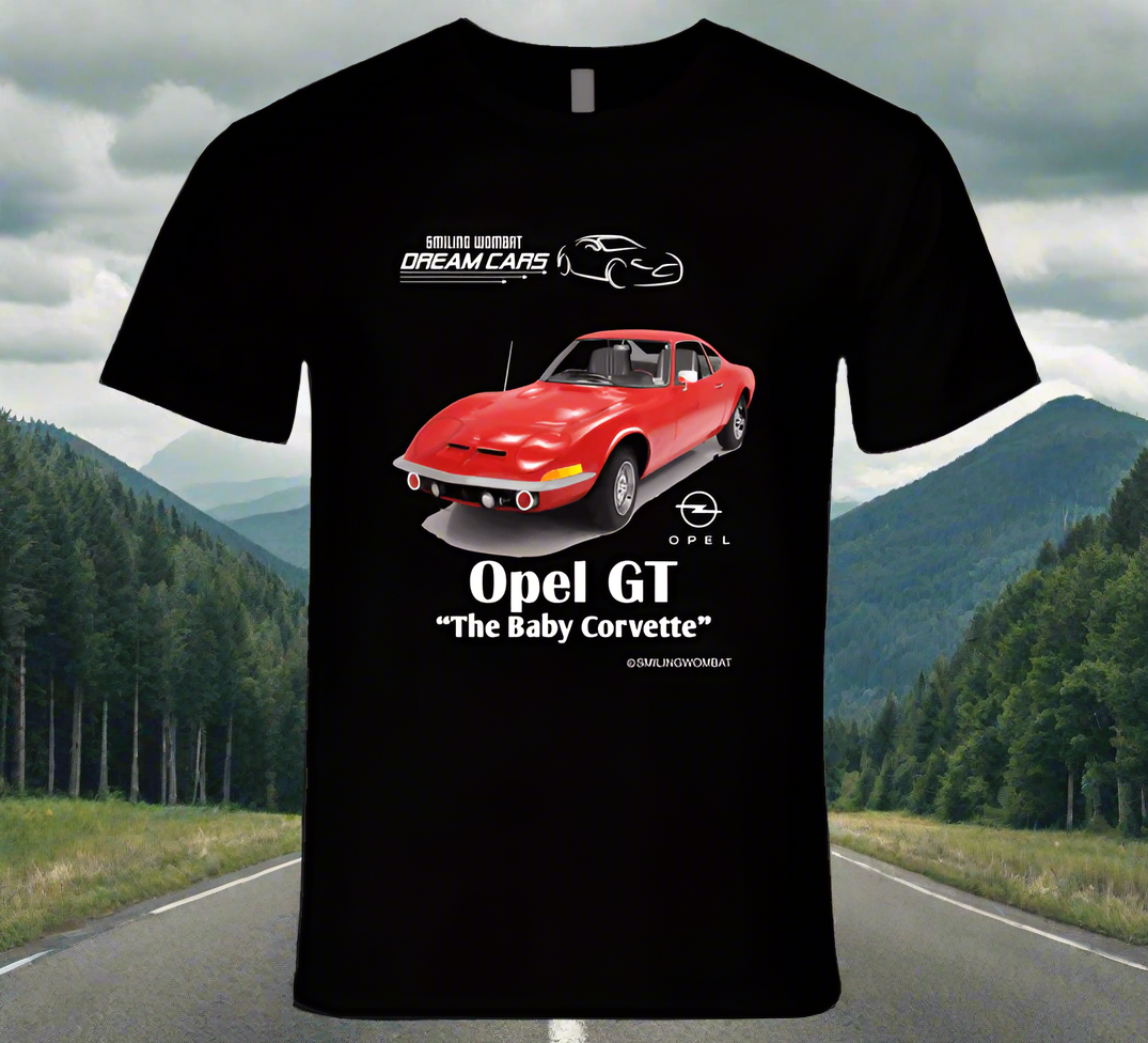 Opel GT 1900 "Baby Corvette" -Dark Colored T-Shirt - Shopify