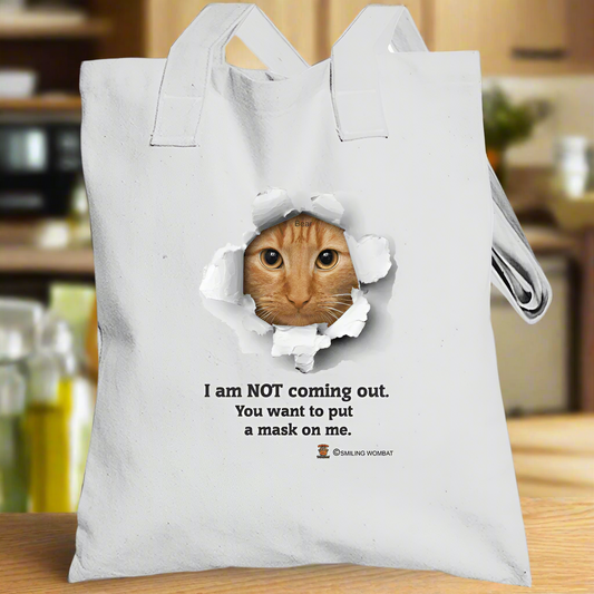 Cat in the Bag - "Won't Come Out" Tote bag - Shopify