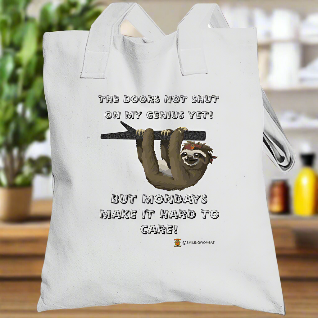 Sloths - Tote bag Showing Harvey's Friend the Sloth - Smiling Wombat