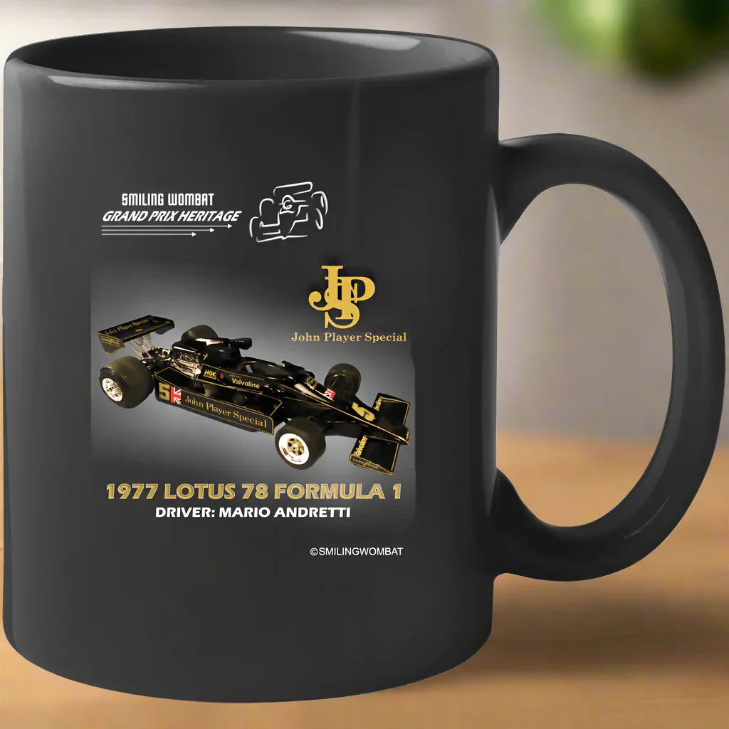 Mario Andretti Lotus 78-Ceramic Coffee Mug Black - Shopify