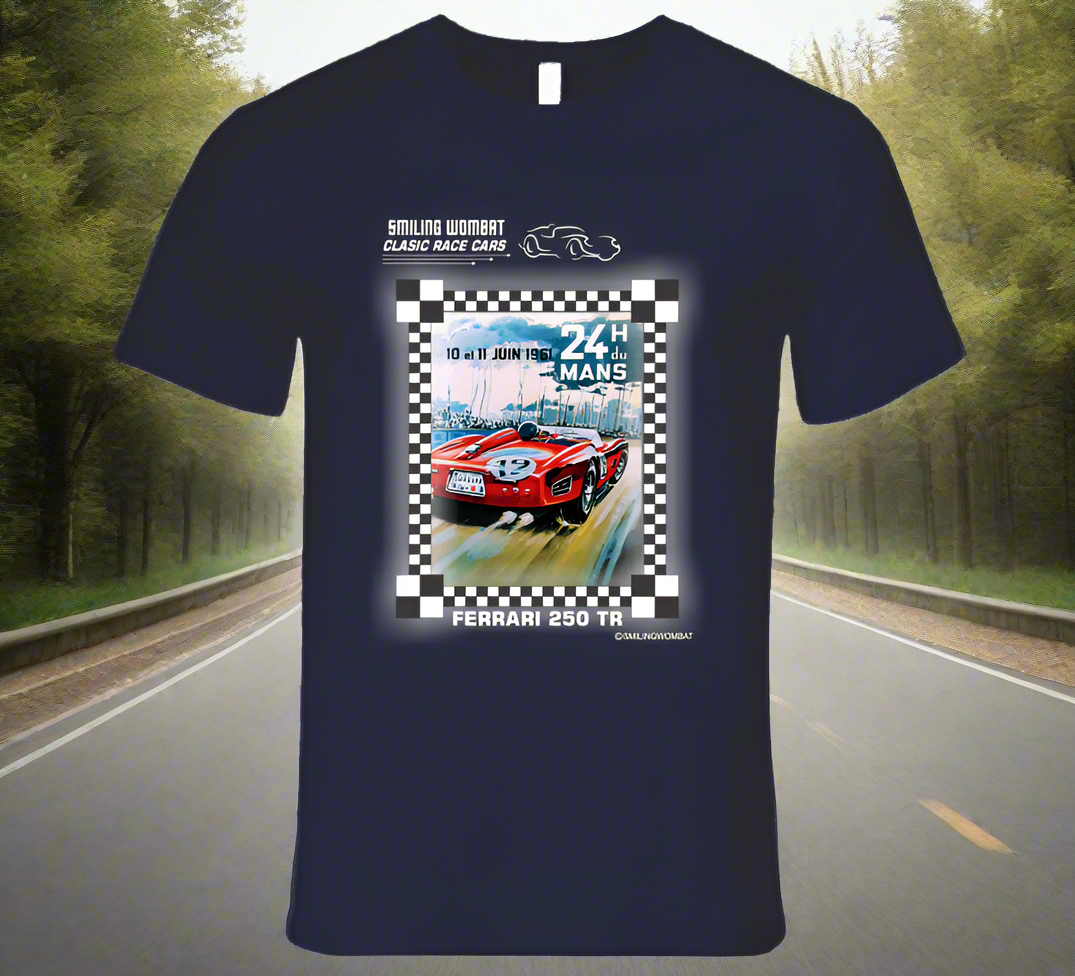 Ferrari Testarosa - 1961 Le Mans - Shirt Collection - Smiling Wombat