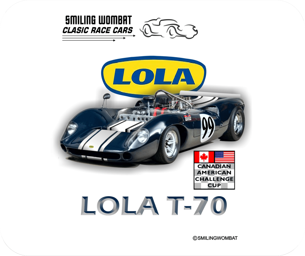 Lola T-70 Mouse Pad - Smiling Wombat