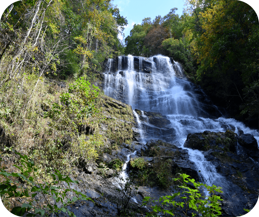 Amicalola Waterfall - Scenic Mouse Pad - Smiling Wombat