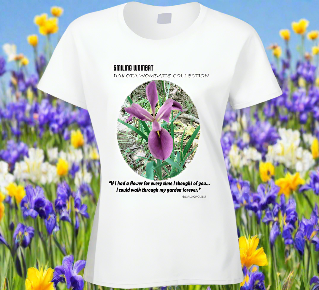 Purple Iris Ladies T Shirt - Shopify